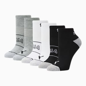 Chaussettes de marin courtes, femme (ensemble de 6), NOIR/BLANC